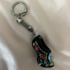 LIKE NEW! Authentic Spanish Wooden Clog Keychain